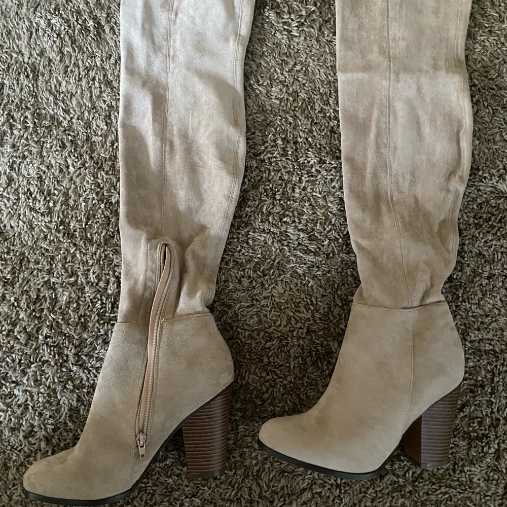 Nude Thigh High Boots
